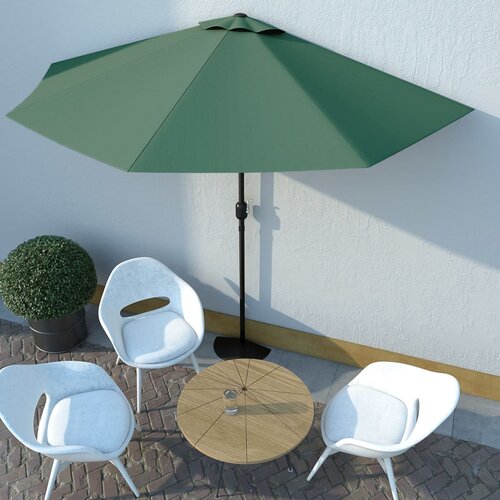 vidaXL Balkonski senčnik z aluminijastim drogom zelen 300x150 cm Cene