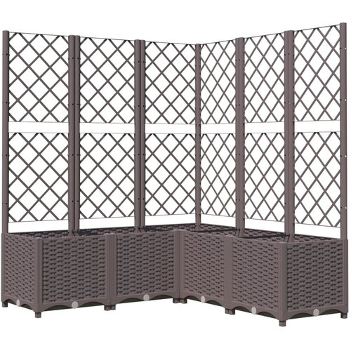 Maison Chic Cvetlično korito - Cvetlični Lonec z oporno mrežo rjavo 120x120x136 cm PP, (21789839) Cene