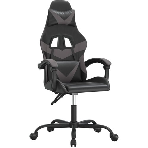 vidaXL Vrtljiv gaming stol črno in sivo umetno usnje, (21377259) Cene