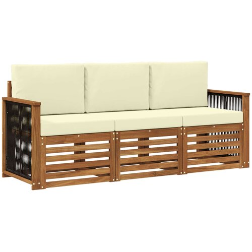  Setovi sofa 3 kom. Čvrsto drvo akacije Slike