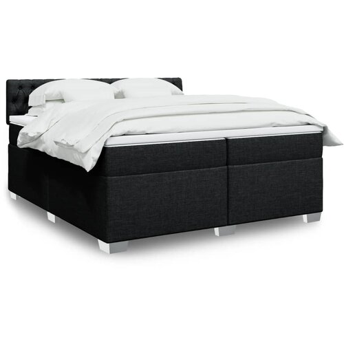  The Living Store Box spring postelja z vzmetnico črn 200x200 cm blago - Box Spring Postelja, (21496873) Slike