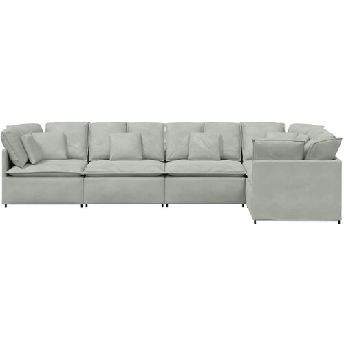  Modularna sofa s jastucima, bar&amp;scaron;unasta, svijetlosiva Slike