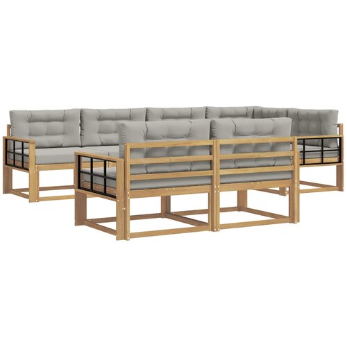 vidaXL Zunanja garnitura za sedenje 6 pcs Bela in svetlo siva, (5000281022) Cene