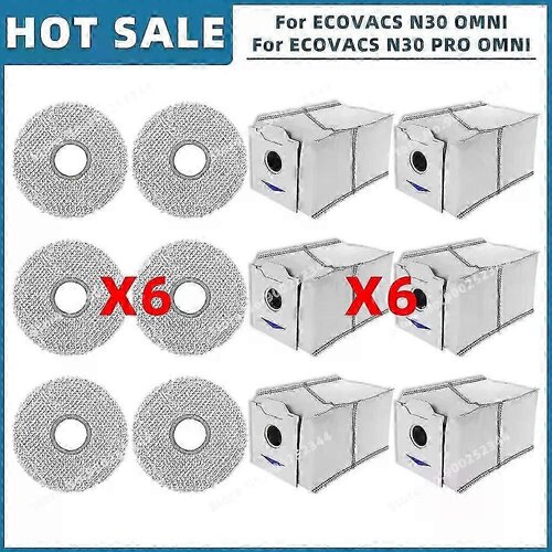 INORCO Velja za primerno za ECOVACS DEBOT N30 OMNI / N30 PRO OMNI Rezervni deli Dodatki Glavna stranska krtaa Hepa Filter Mop Pad Vreka za prah, (21984480) Slike