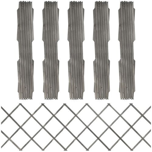 vidaXL Rešetkaste ograde 5 kom sive od masivne jelovine 180 x 60 cm Cijene