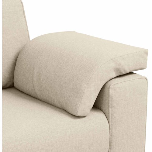 SOFA 2 pcs Bež 219 x 80 x 82 cm Platnasta tkanina Slike