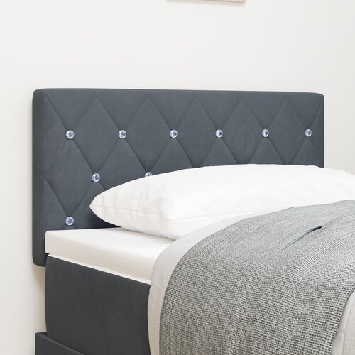 VidaXL LED uzglavlje s kristalnim gumbima Tamno sivo 80 cm Bar&amp;scaron;unasto, uzglavlje s kristalnim gumbima Tamno sivo 80 cm Bar&amp;scaron;unasto Slike
