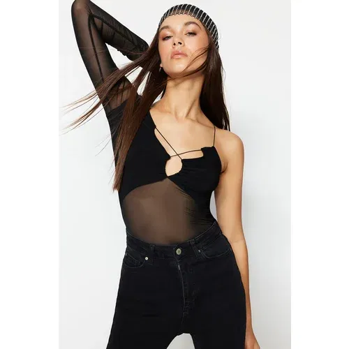 Trendyol Bodysuit - Black - Fitted