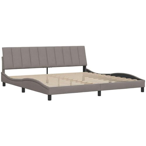  Okvir za krevet bez madraca smeđesivi 200x200 cm od tkanine - Sivo-smeđa 200 x 200 cm Slike