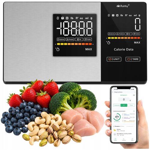  Pametna digitalna kuhinjska tehtnica 5000-1g lcd bluetooth Slike