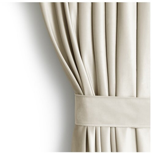 Restilo Bež žametna zavesa za delno zatemnitev 140x245 cm Eyelets &amp;ndash; Slike