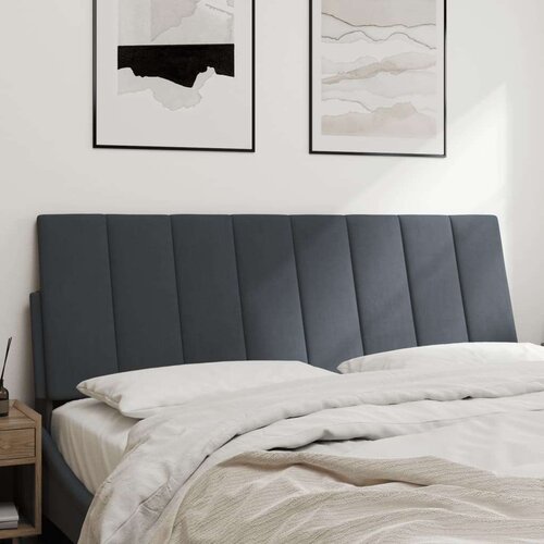 vidaXL Vzglavna stranica temno siva 140 cm žamet Cene