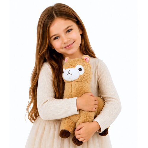  Plush Alpaca Llama Plush Toy Cuddly Toy Soft Fur Cream 38 cm Slike