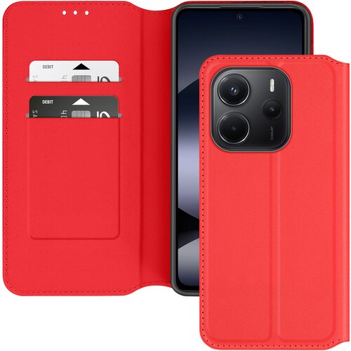 AVIZAR Ohišje za Xiaomi Redmi Note 14 4G Clamshell Card Holder and Video Holder, Rdeča, (5000011161) Cene