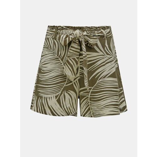 Only Khaki Patterned Shorts Rora - Women Cijene