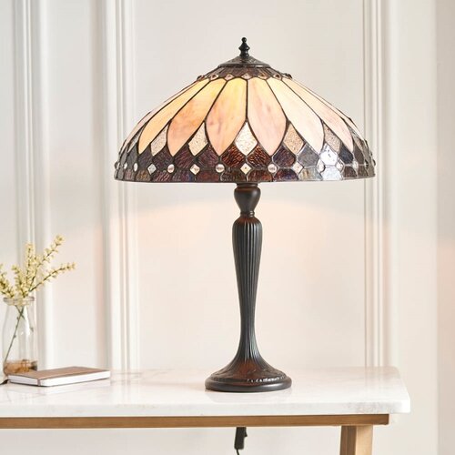  Endon 63982 - Stona lampa Tiffany BROOKLYN 1xE27/60W/230V prečnika 40 cm Slike