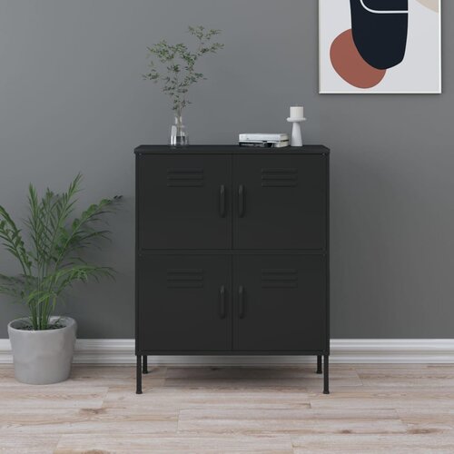 vidaXL Omara za shranjevanje črna 80x35x101,5 cm jeklo Cene