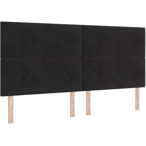  Krevet od pjene s madracem i LED-om Crna 200 x 200 cm Bar&amp;scaron;un - Crna 200 x 200 cm Pro&amp;scaron;iveno gumbima Slike