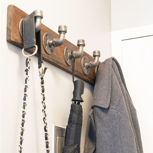 Woody Fashion Boruraf038 walnutblack pipe hook Cene