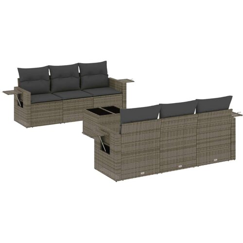 vidaXL 7-dijelni set vrtnih sofa sivi od poliratana Cijene