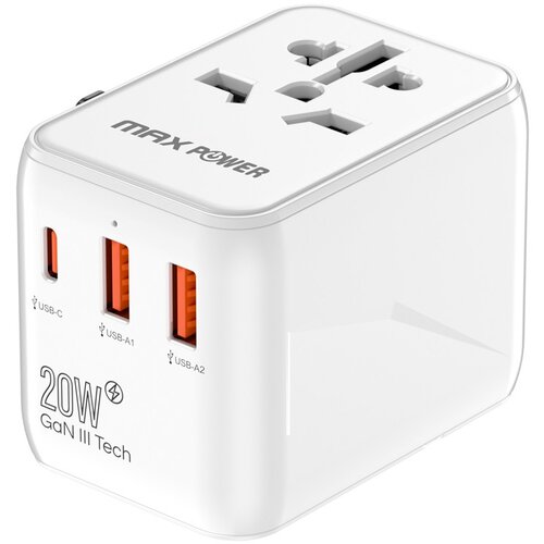 Max Power 20 W-Univerzalni putni punjač ADAPTER 635DQ Cene