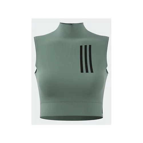 Adidas Top Mission Victory Sleeveless Cropped Top IC0315 Zelena Slim Fit