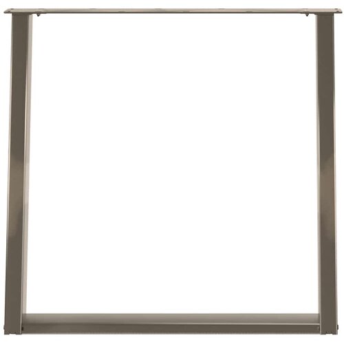  Noge za blagovaonski stol U-oblik 2 kom Prirodni čelik 70 x (72-73) cm Čelik Slike