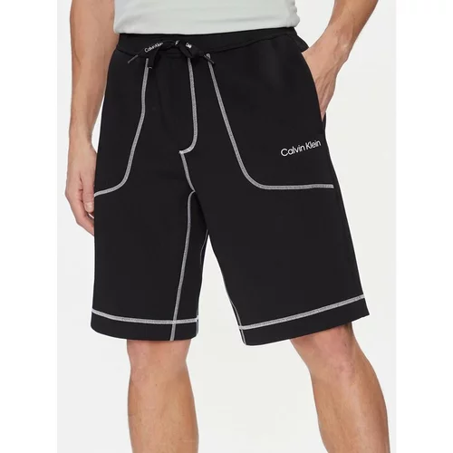 Calvin Klein Športne kratke hlače 00GMF3S819 Črna Regular Fit