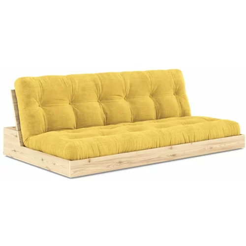 Karup Design Žuta sklopiva sofa od samta 196 cm Base –
