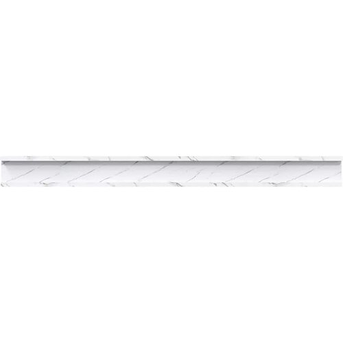  Polica na zidu s policom 4 pcs Bijeli mramor 100 x 9 x 3 cm Slike