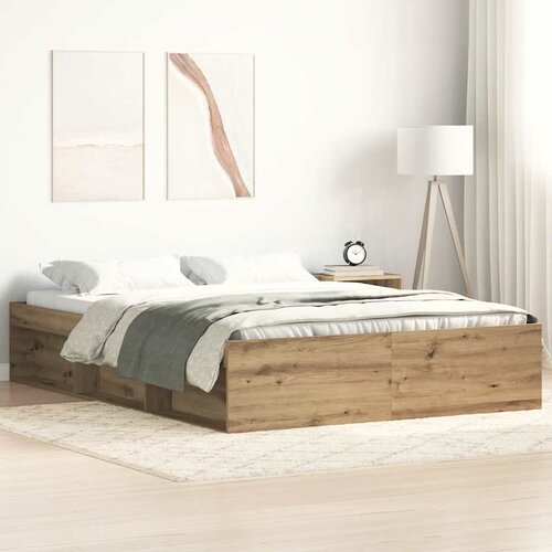 VidaXL Okvir kreveta bez madraca boja hrasta artisan 160x200 cm Slike