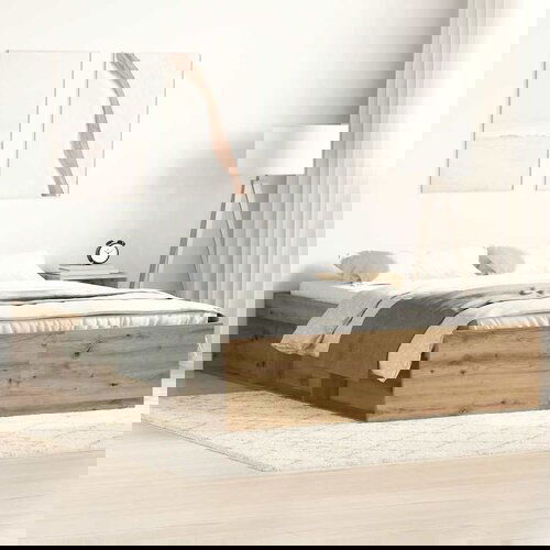 vidaXL Posteljni okvir brez vzmetnice artisian hrast 160x200 cm Cene