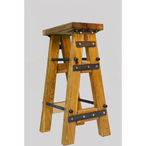 drvena barska stolica Wooden, 45x25x80cm, Smeđa Slike