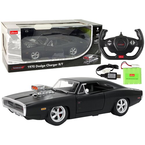  Licencirani auto na daljinsko upravljanje Dodge Charger 1:16 Rastar - crni Slike