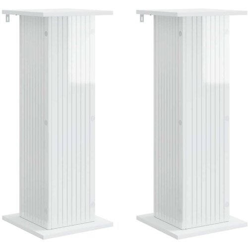  Stalak za biljke 2 pcs Bijela visokog sjaja 30 5 x 30 x 80 5 cm Cene