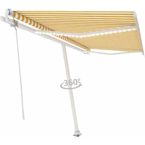  Automatska tenda sa senzorom LED 400x300 cm žuto-bijela