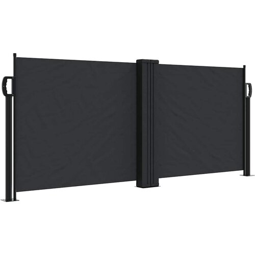  Uvlačiva bočna tenda 100 x 600 cm crna Slike
