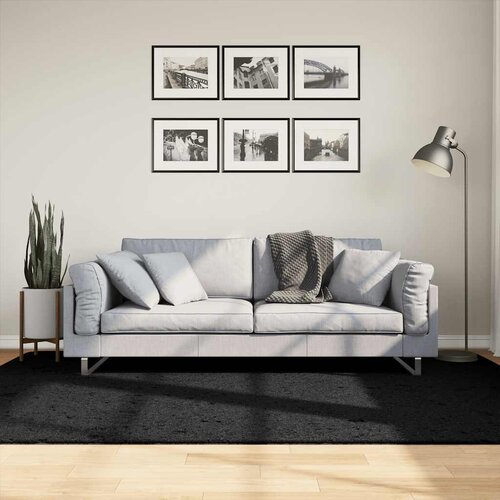  Tepih OVIEDO kratkih vlakana crni 160 x 230 cm Cene