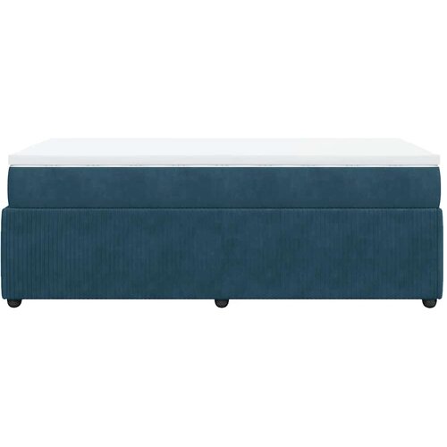 Box spring krevet s madracem tamnoplavi 90x190 cm bar&amp;scaron;unasti Slike