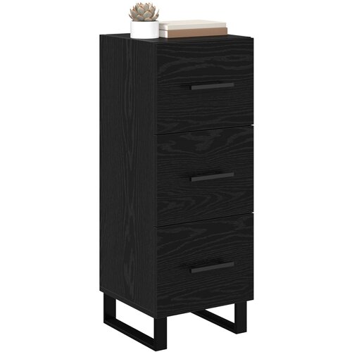  Kreveta Crni hrast 34,5 x 34 x 90 cm Obrađeno drvo i čelik Slike