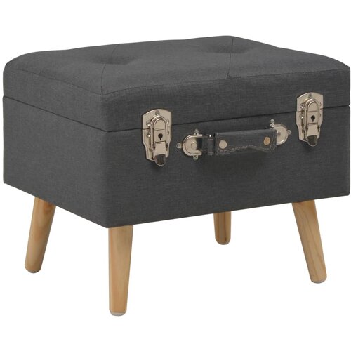 The Living Store Stolček za shranjevanje 40 cm temno sivo blago - Stolček, (21482126) Slike