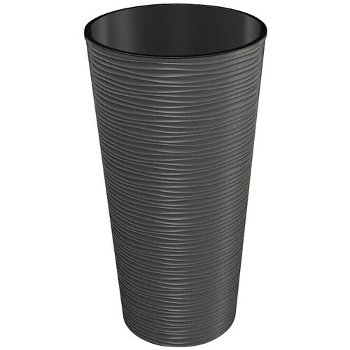  Visoka okrugla posuda za biljke Aurora (Vanjska dimenzija (ø x V): 25 x 46,5 cm, Plastika, Antracit) Cijene