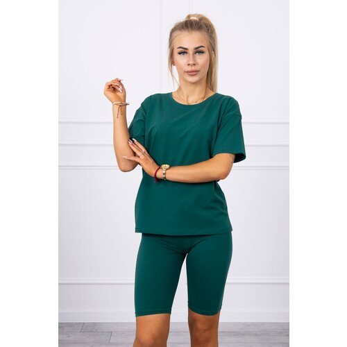 Kesi Set of top+leggings dark green Slike