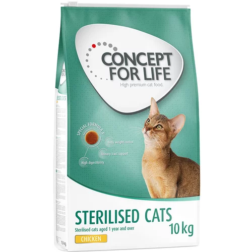 Concept for Life Snižena cijena! 10 kg / 9 kg - Sterilised Cats piletina (10 kg)