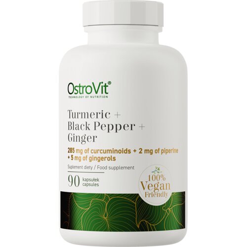 OSTROVIT Turmeric + Black Pepper + Ginger &amp;ndash; Kurkuma, đumbir i piperin kapsule Slike