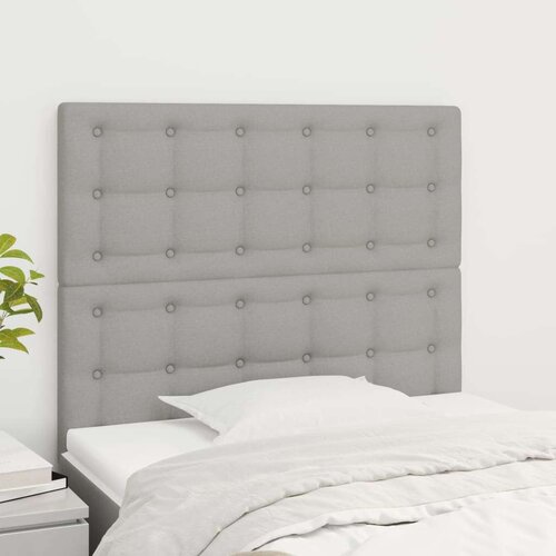  Uzglavlja 2 kom svjetlosiva 90x5x78/88 cm od tkanine Slike