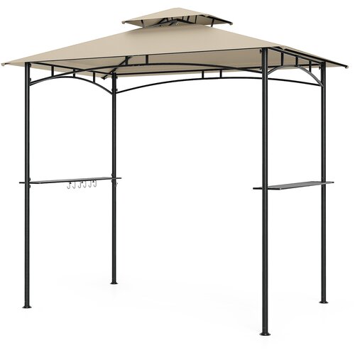 Costway Paviljon za peko na žaru z dvojno streho in 2 stranskima policama, (5000286962) Slike