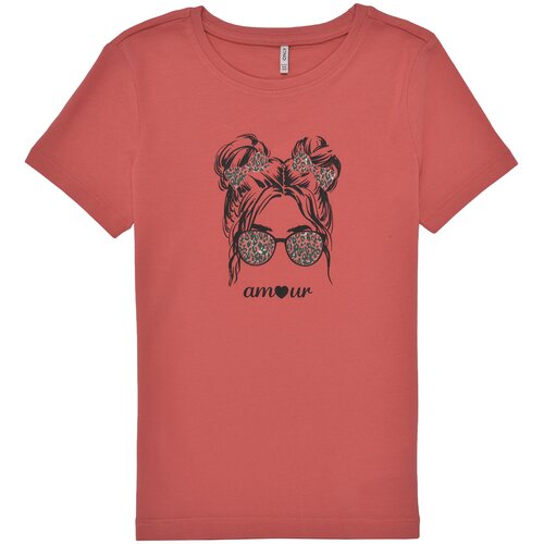 Only Majice s kratkimi rokavi KOGKITA SYLVIA S/S GIRL TOP CS JRS Rdeča Cene