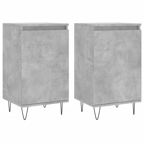 Maison Chic Komoda - Predalnik 2 kosa betonsko siva 40x35x70 cm inženirski les, (21722326) Slike