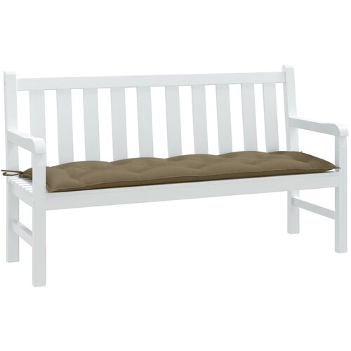 vidaXL Blazina za vrtno klop melanž taupe 150x50x7 cm blago Cene